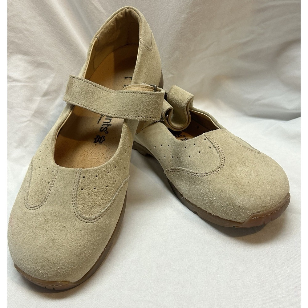 Birkenstock Footprints Pittsburg Mary Janes Taupe Suede Leather Shoes 42 US 11